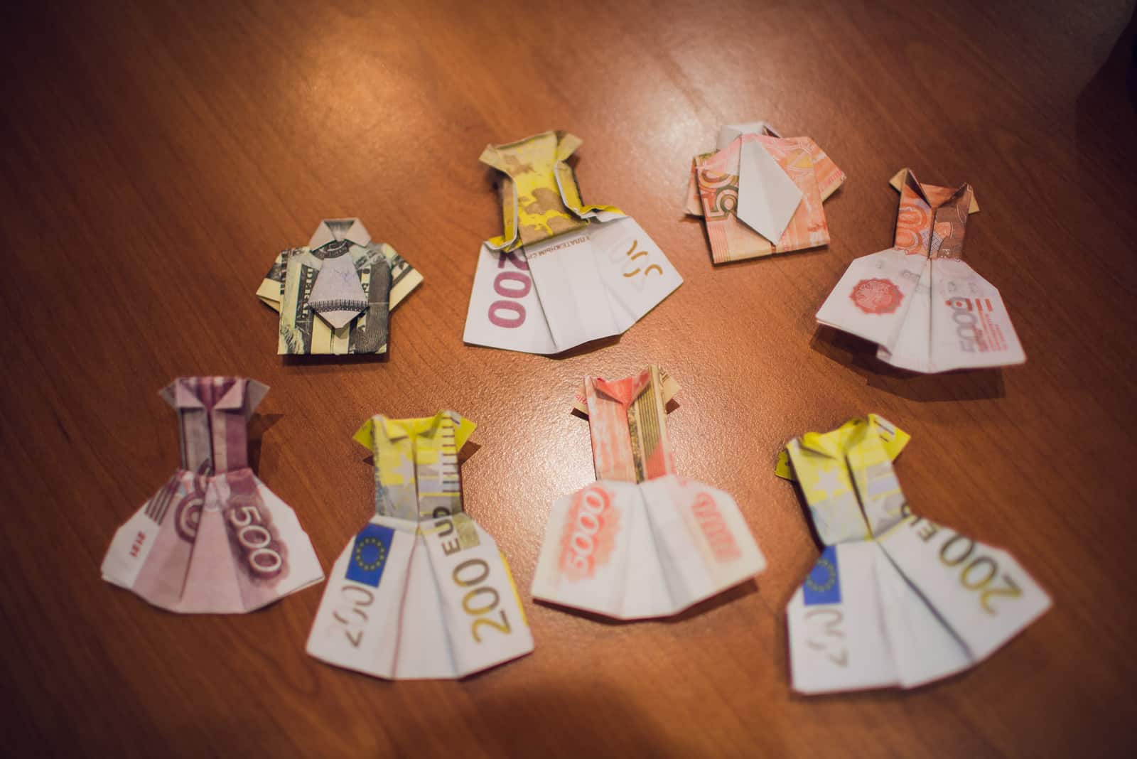 Dollar origami dress. Moneygami