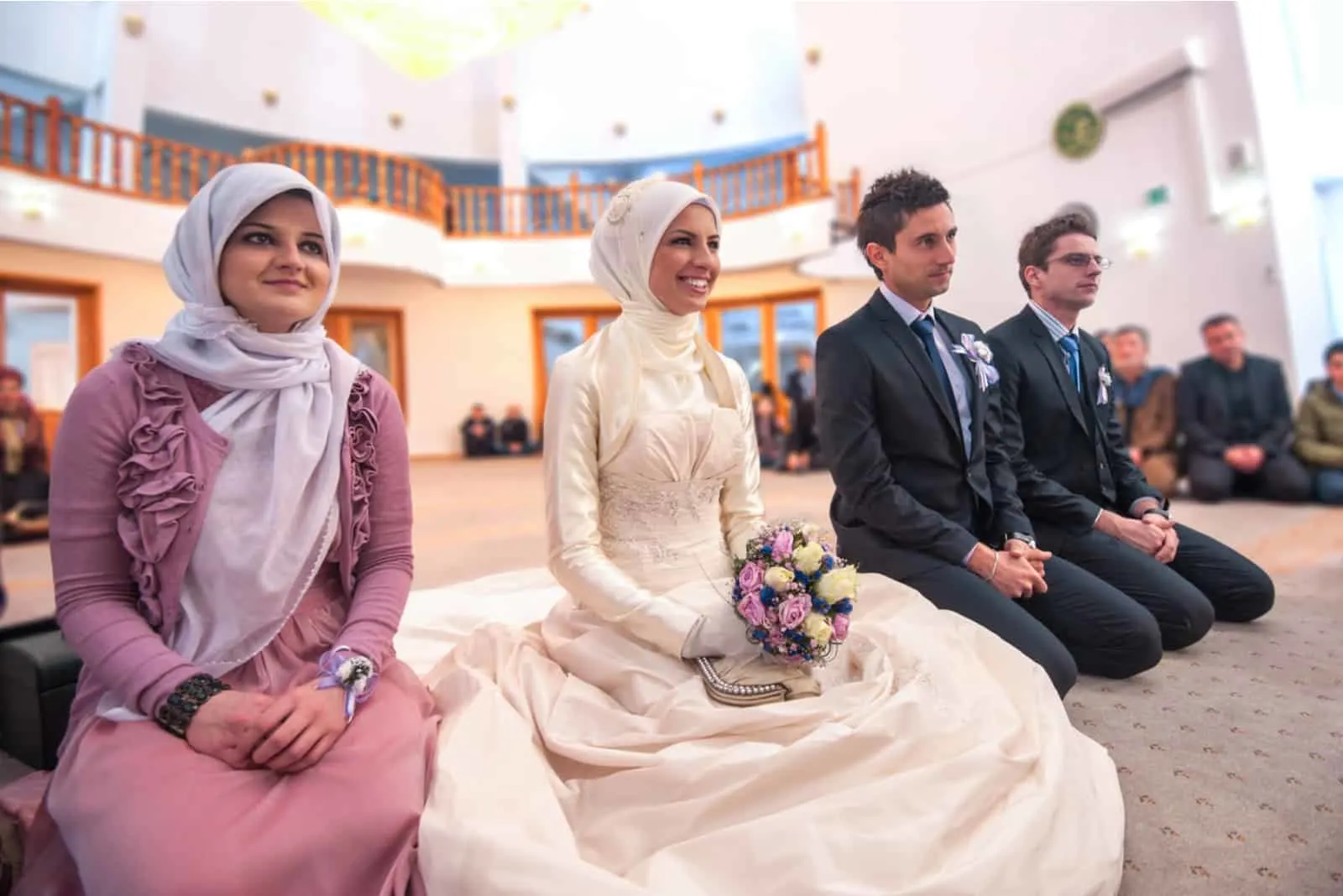 eine religiöse Hochzeit in einer Moschee